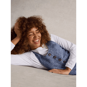 White Stuff Viola Linen Dungaree